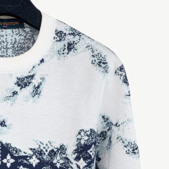 Louis Vuitton Indigo & White Monogram Bandana Crewneck Sweater - Picture 5 of 15